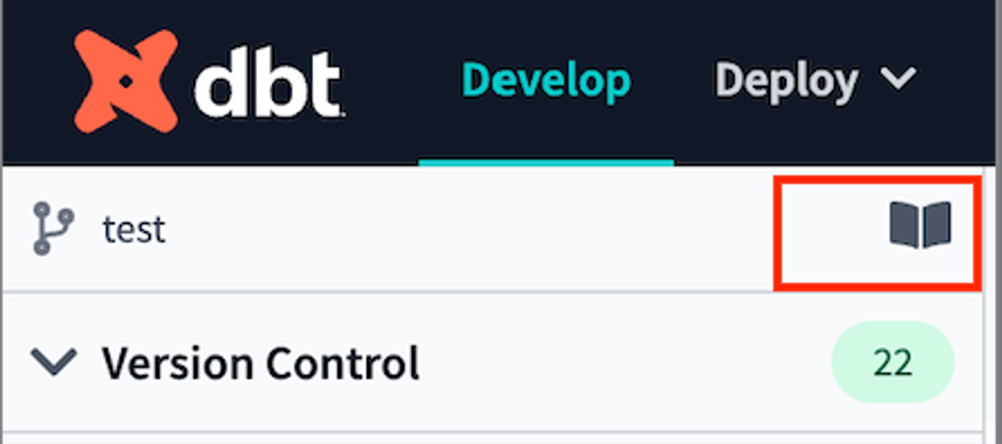 dbt docs book icon dbt docs book icon